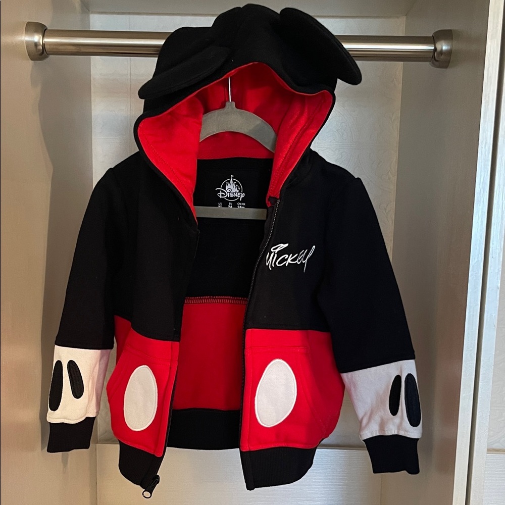 Disney Mickey Mouse Black and Red Hoodie